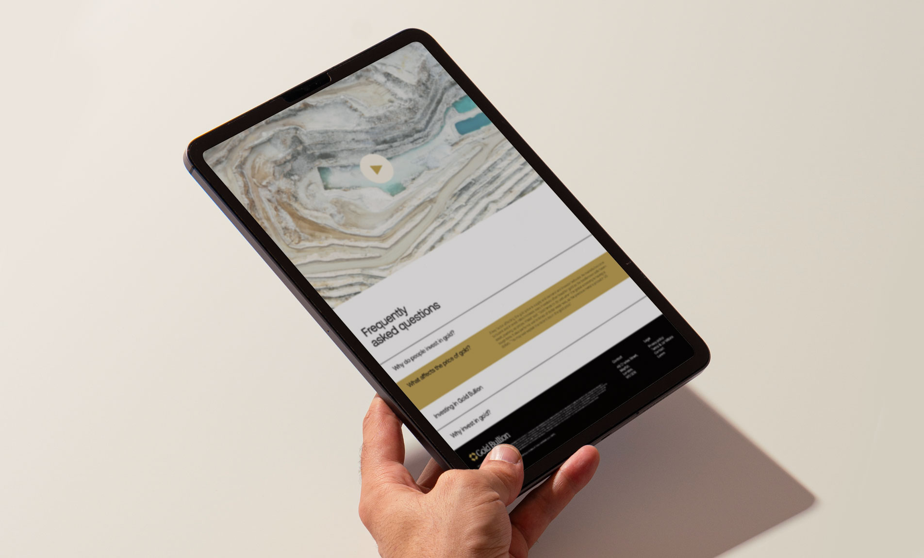 Website tablet design