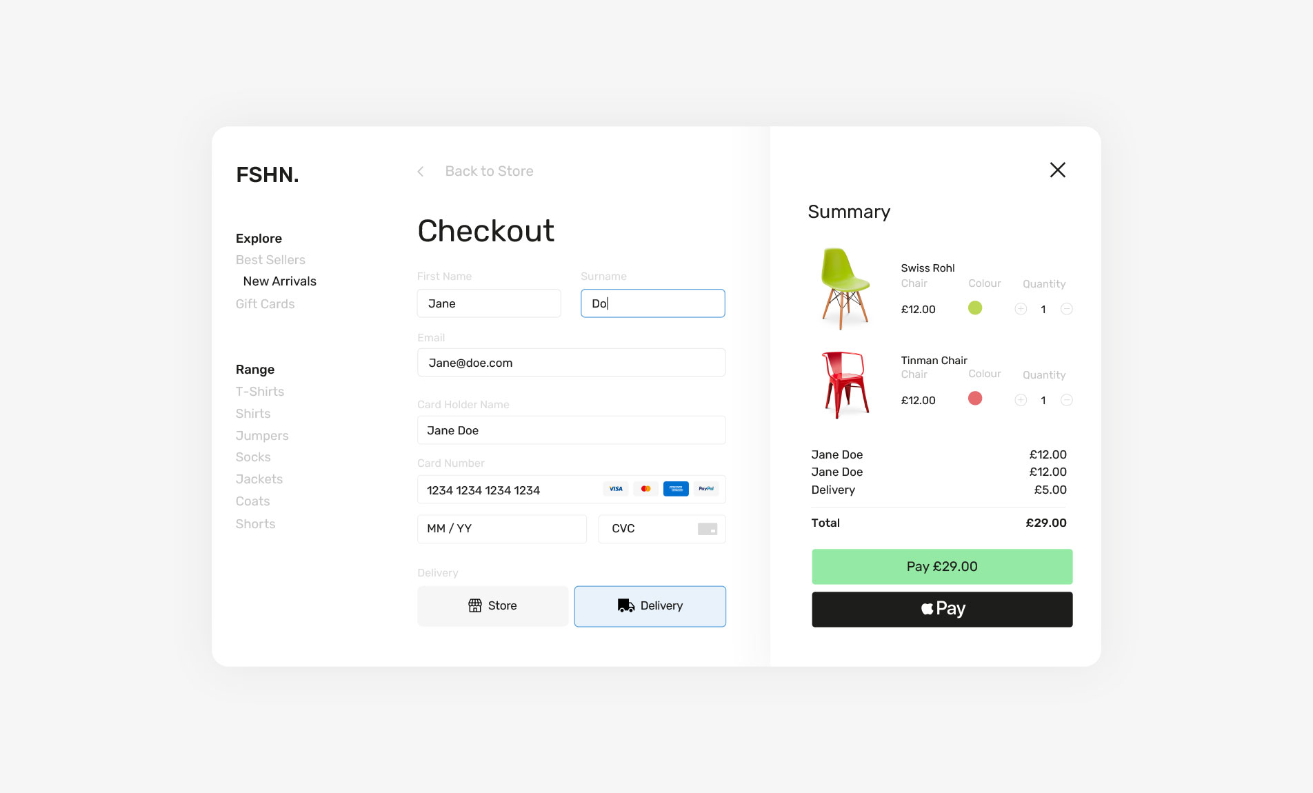 Checkout design
